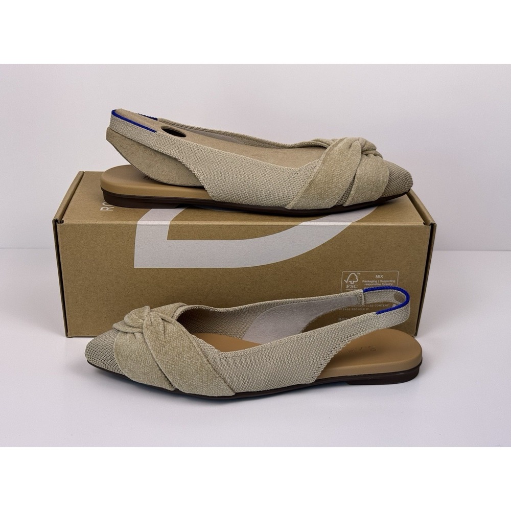 Rothy's The Twist Point Slingback Women's Size 6 Brioche 419-002